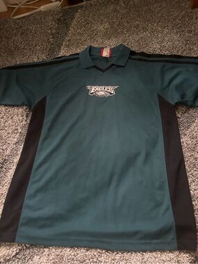 NFL Eagles Teal and Black Polo Shirt